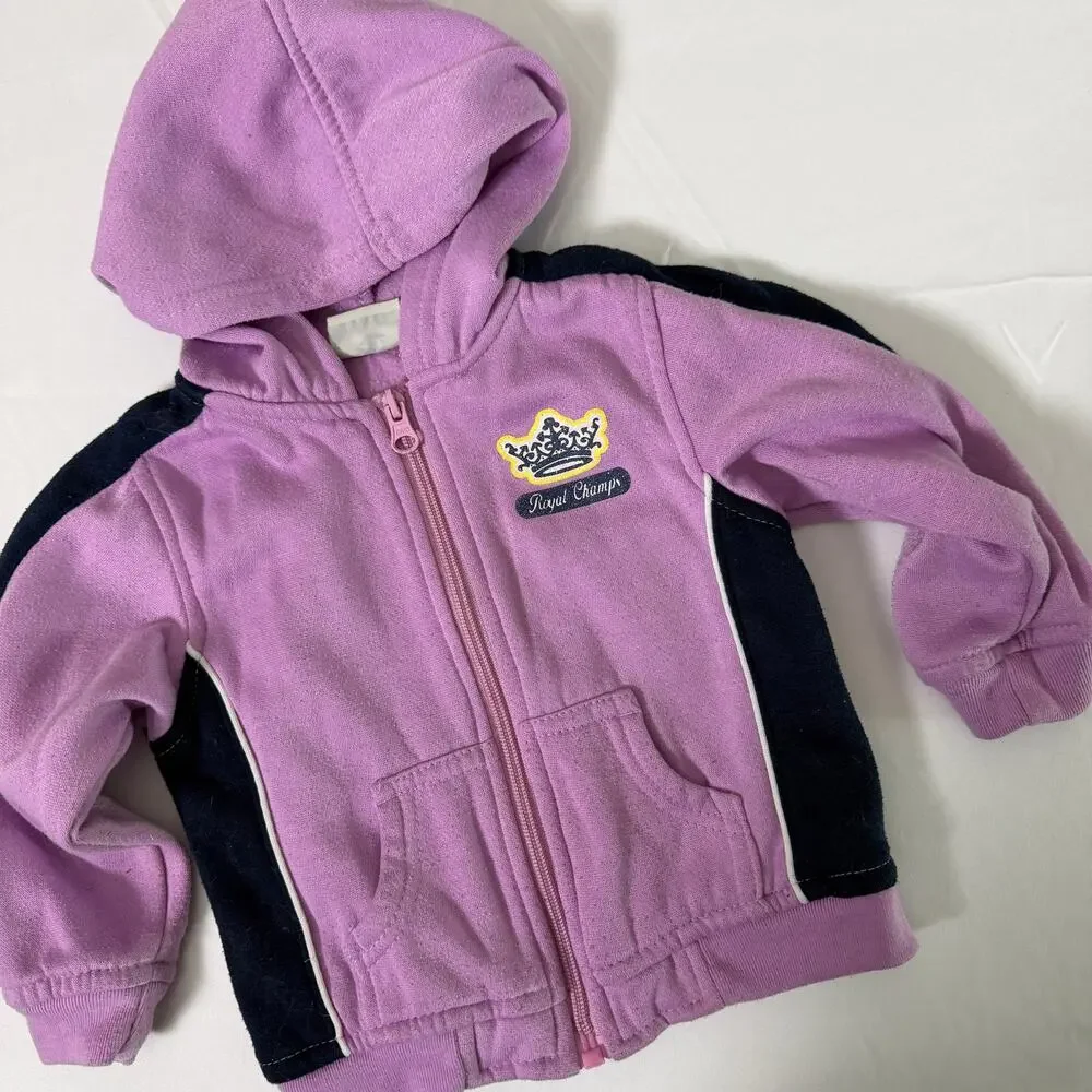 Vintage Y2K Athletic Works Royal Champ Purple Athleisure Tracksuit Jacket Sz 24m